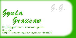 gyula grausam business card